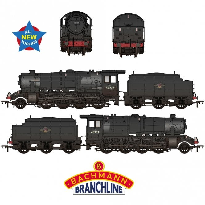Bachmann LMS 8F with Riveted Tender 48339 BR Black (Late Crest) [W]