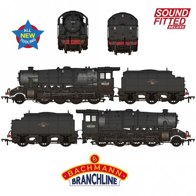 Bachmann LMS 8F with Riveted Tender 48339 BR Black (Late Crest) [W] (SFD)