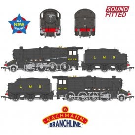 LMS 8F with Riveted Tender 8036 LMS Black (Sound Fitted)