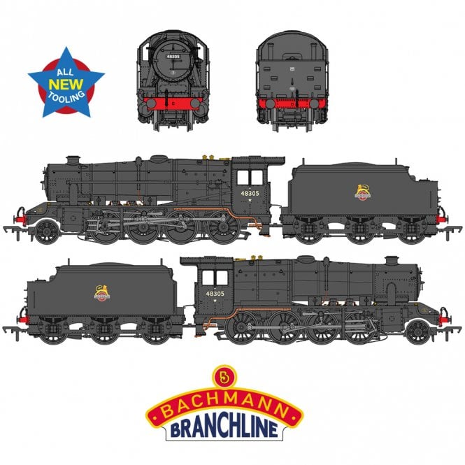 Bachmann LMS 8F with Welded Tender 48305 BR Black (Early Emblem)