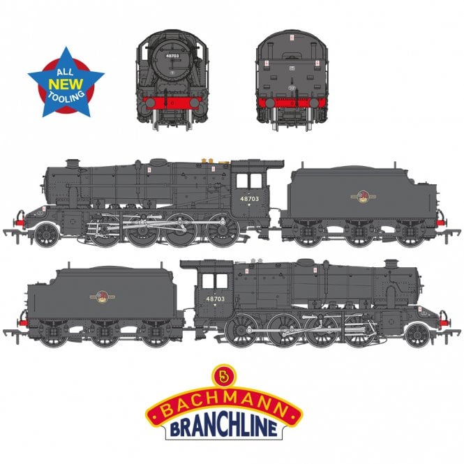 Bachmann LMS 8F with Welded Tender 48703 BR Black (Late Crest)
