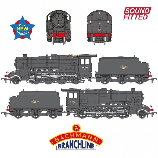 Bachmann LMS 8F with Welded Tender 48703 BR Black (Late Crest) (SF)