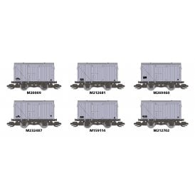 LMS/BR 9ft WB Van – British Railways Unfitted – Set of 6. (TT)