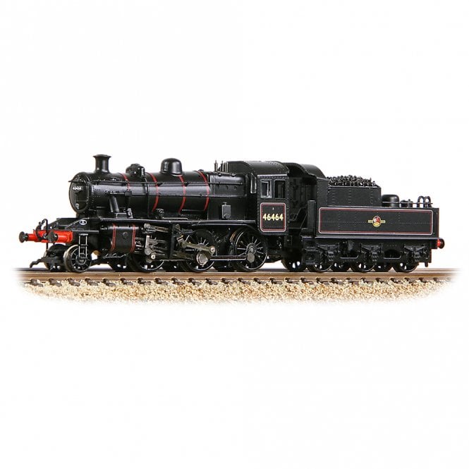 Graham Farish LMS Ivatt 2MT 46464 BR Lined Black (Late Crest)