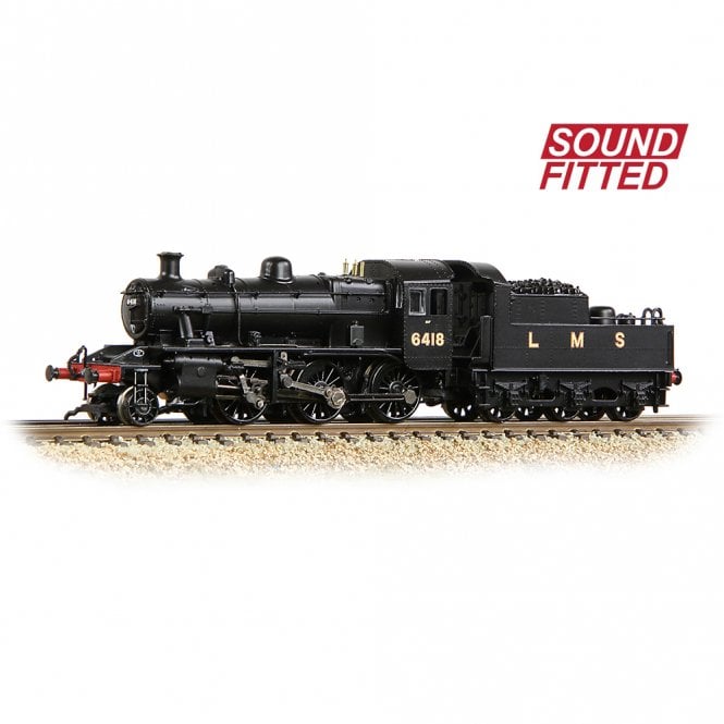 Graham Farish LMS Ivatt 2MT 6418 LMS Black Sound Fitted