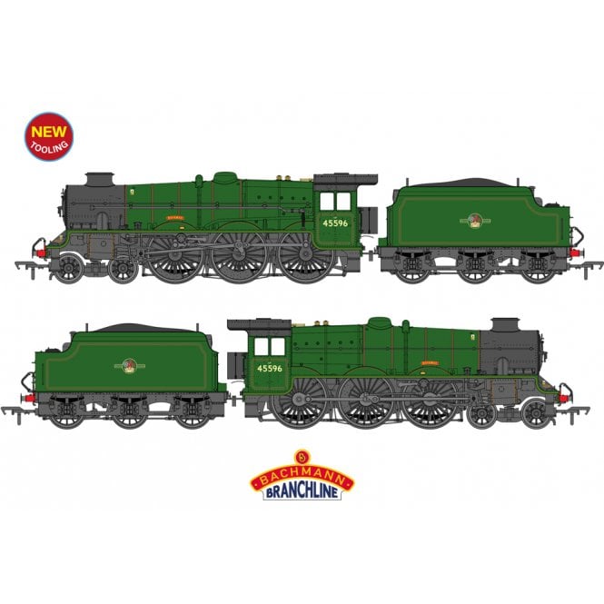 Bachmann LMS Jubilee 45596 'Bahamas' BR Lined Green (Late)