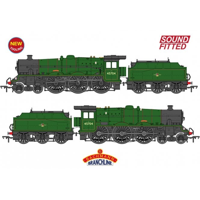Bachmann LMS Jubilee 45704 'Leviathan' BR Lined Green (Late) (SF)