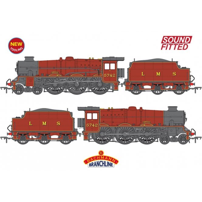 Bachmann LMS Jubliee 5742 'Connaught' LMS Crimson Lake (SF)