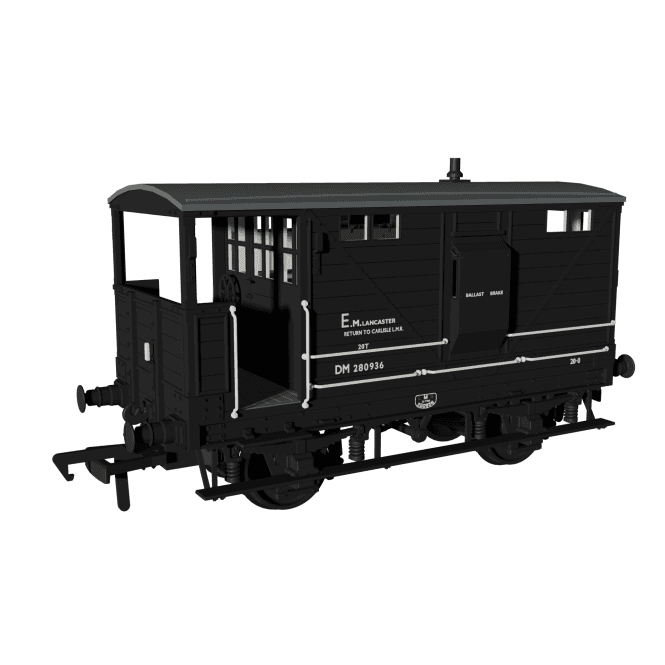 Rapido UK LNWR Dia17b Brake Van BR Black Departmental No.DM280936