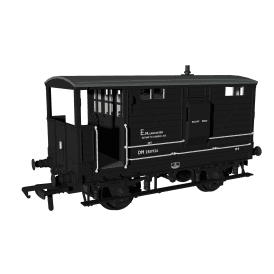 LNWR Dia17b Brake Van BR Black Departmental No.DM280936