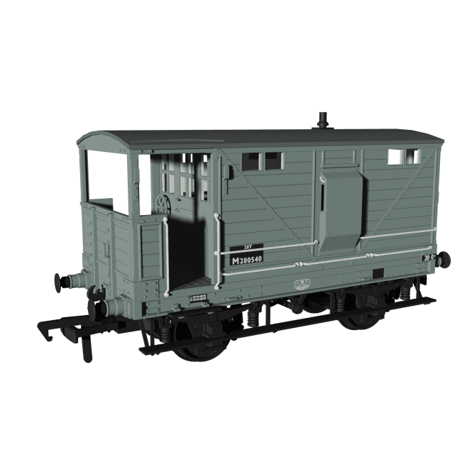 Rapido UK LNWR Dia17b Brake Van BR Grey No.M280540