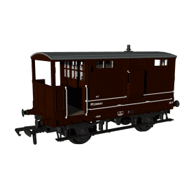 LNWR Dia17b Brake Van BR (LMS) Bauxite No.M280844