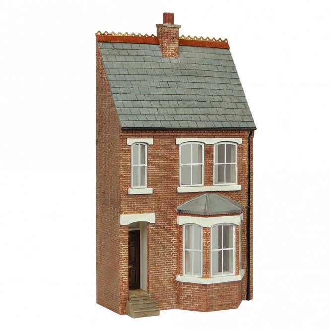 Scenecraft Low Relief Right Hand Bay Terrace Black (OO)