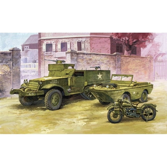 Academy M3 US Half-track + 1/4T Amphibian (1:72)