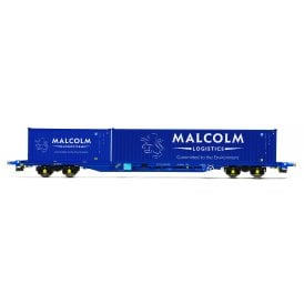 Hornby Malcolm Rail KFA Container Wagon with 1x20' & 1x40' Containers