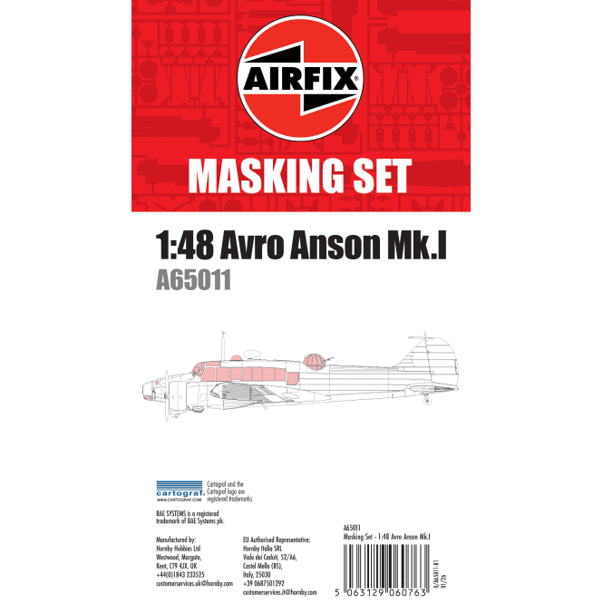 Airfix Masking Set - Avro Anson Mk.I - 1:48 Scale