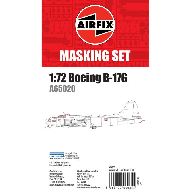 Airfix Masking Set - Boeing B-17 - 1:72 Scale