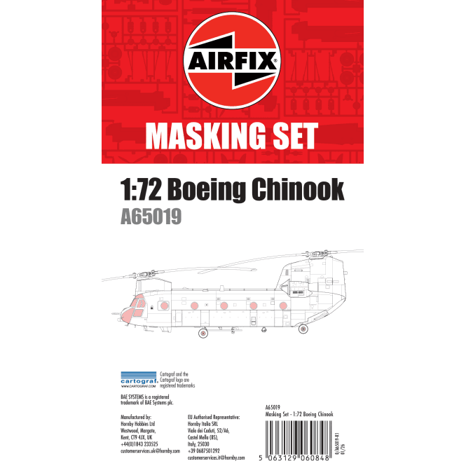 Airfix Masking Set - Boeing Chinook - 1:72 Scale