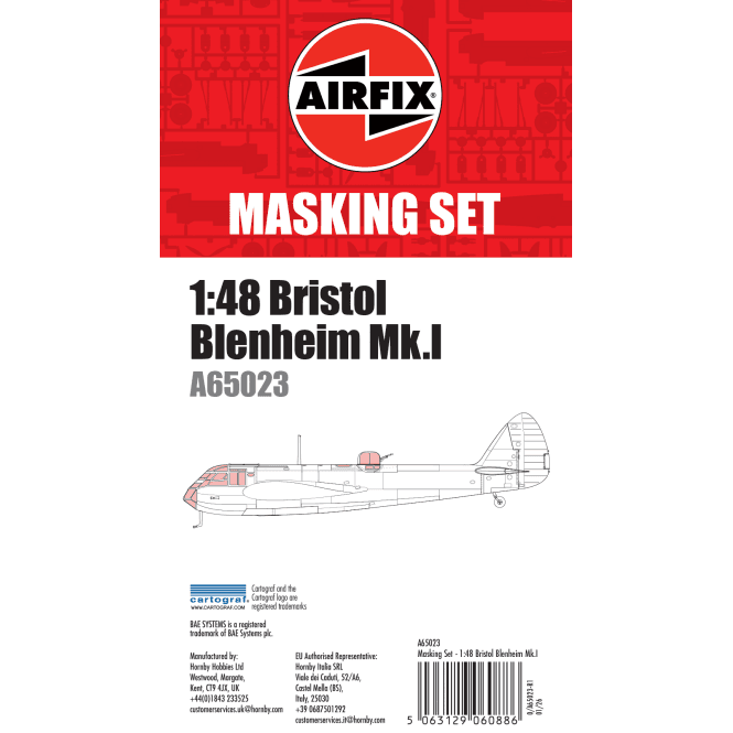 Airfix Masking Set - Bristol Blenheim Mk.I - 1:48 Scale