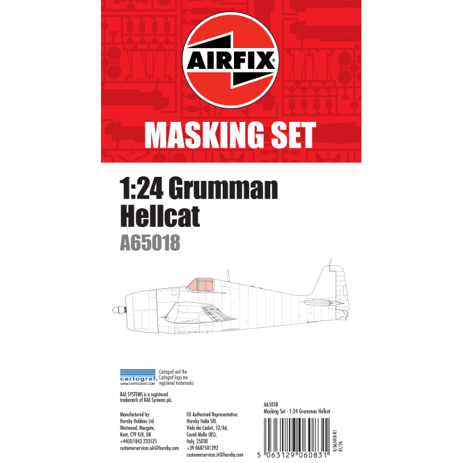 Airfix Masking Set - Gumman Hellcat - 1:24 Scale