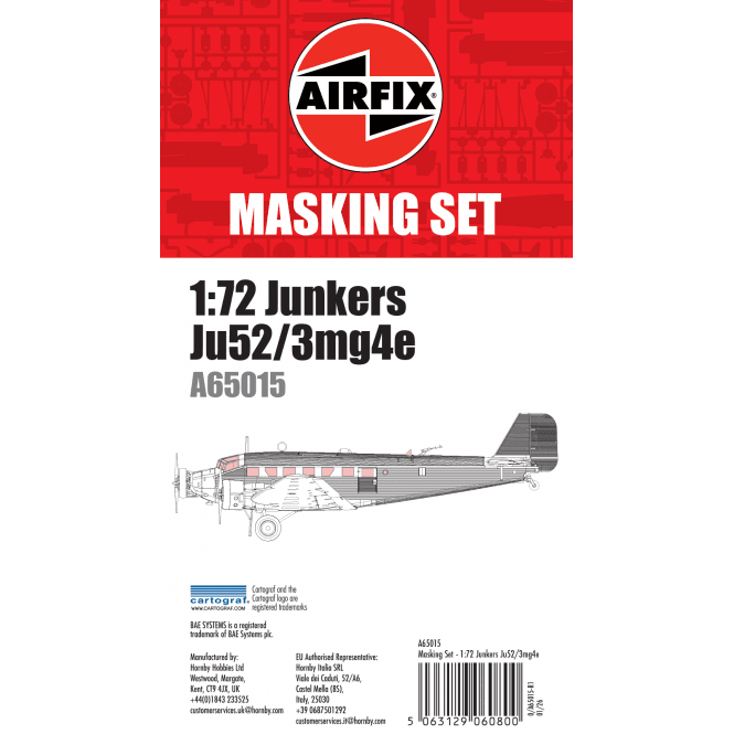 Airfix Masking Set - Junkers Ju52/3mg4e - 1:72 Scale