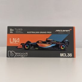 Bburago McLaren F1 MCL 36 #4 Lando Norris (with helmet) 2022 (1:43)
