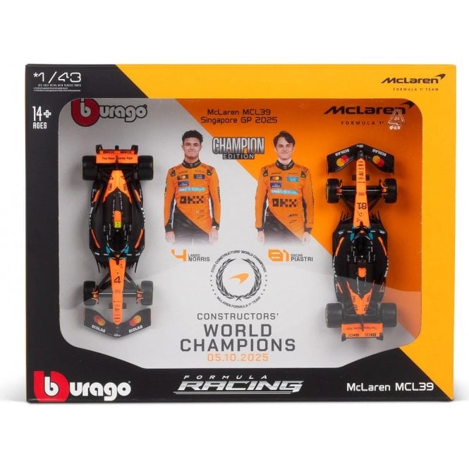 Bburago McLaren F1 MCL39 #4 Norris & #81 Piastri 2025 Twin Pack (1:43)