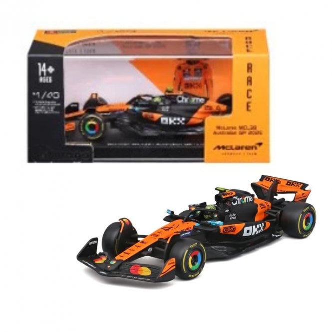 Bburago McLaren MCL39 #4 Norris w/Helmet 2025 (1:43)