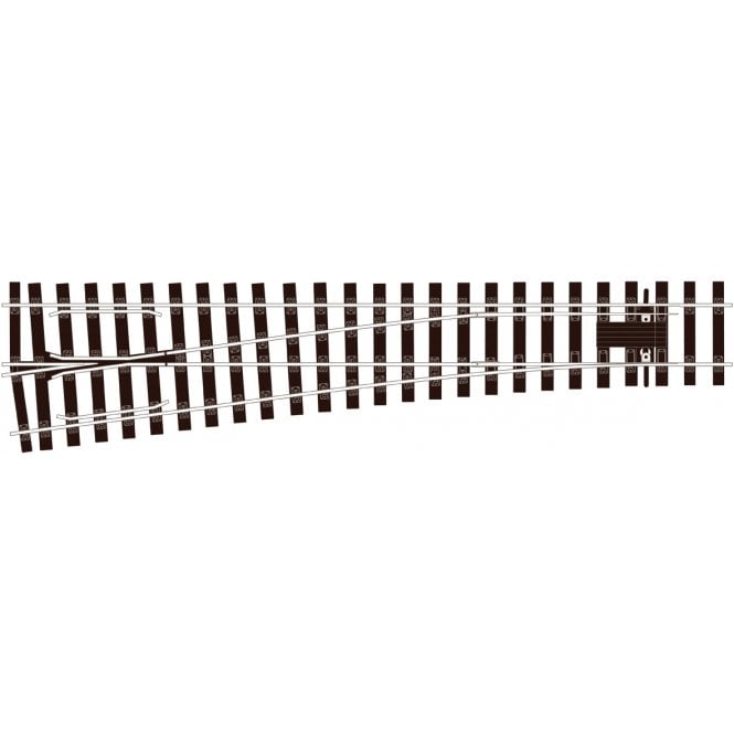 Medium Radius (1828mm - 72”) Turnout Left Hand Electrofrog
