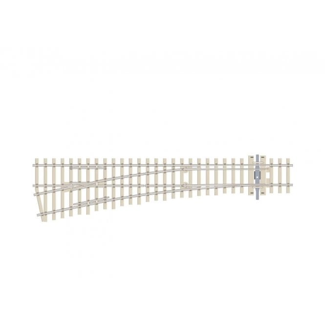 Peco Medium Radius Left Hand - Concrete Sleeper - Electrofrog