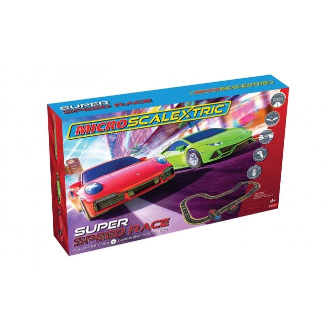 Micro Scalextric - Super Speed Race Set Lamborghini vs Porsche