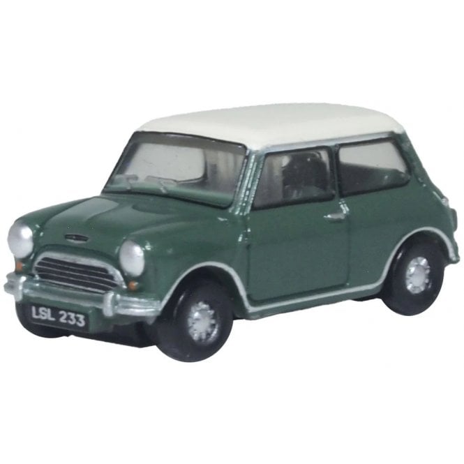 Oxford Diecast Mini Cooper, Almond Green/Old English White (TT)