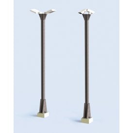 Modern Level Crossing CCTV Post - Cameras - & Lights