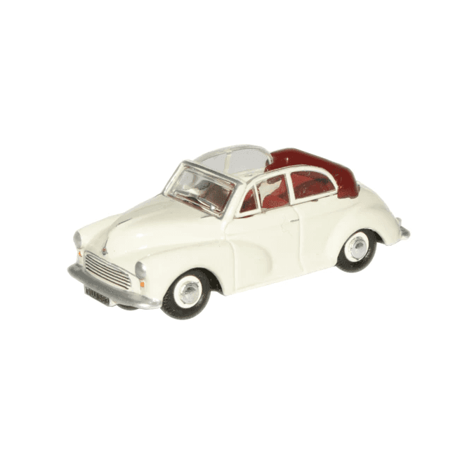 Oxford Diecast Morris Minor - Old English White/Red (1:76)