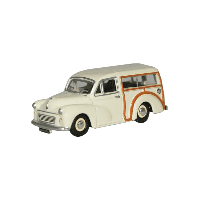 Oxford Diecast Morris Minor Traveller Old English White (1:76)