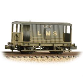 MR 20T Brake Van with Duckets LMS Grey%5BW%5D (N)