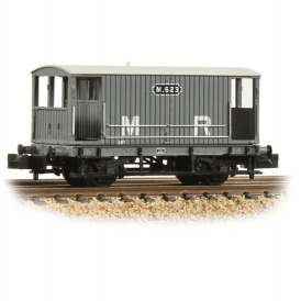 MR 20T Brake Van without Duckets Midland Railway Grey(N)