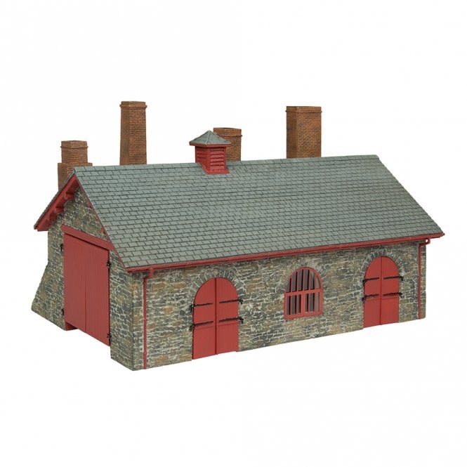 Scenecraft Narrow Gauge Blacksmith's and Wagon Workshop Red (OO-9)