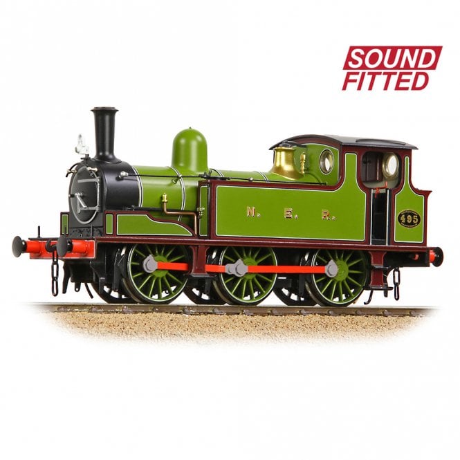 Bachmann NER E Tank 495 NER Lined Green & Maroon (Sound Fitted)