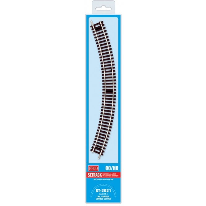 Peco No.1 Radius Double Curve - 371mm Radius (Pack of 4)