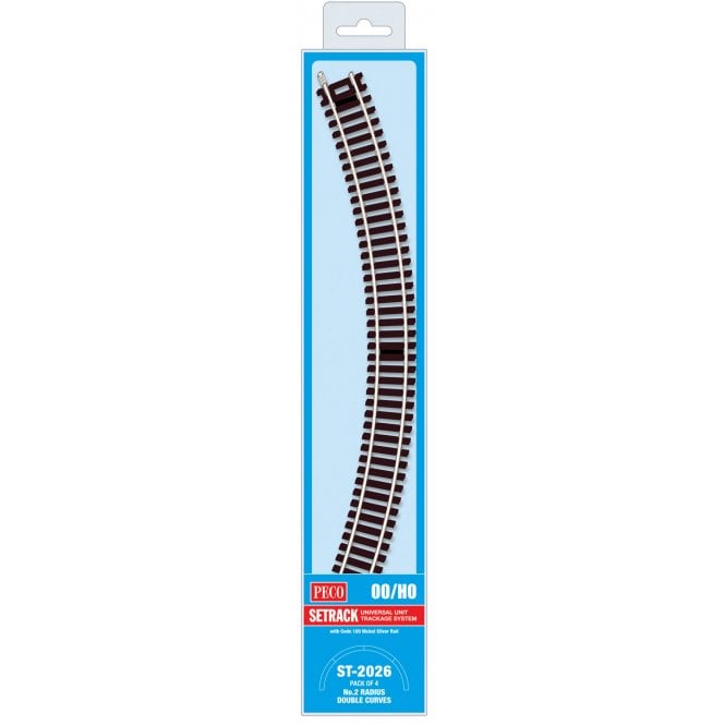Peco No.2 Radius Double Curve - 438mm Radius (Pack of 4)
