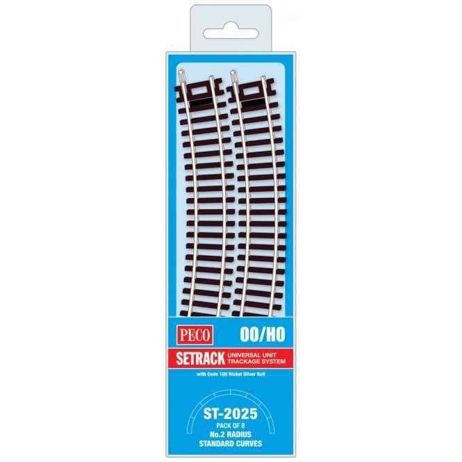 Peco No.2 Radius Standard Curve - 438mm Radius (Pack of 8)