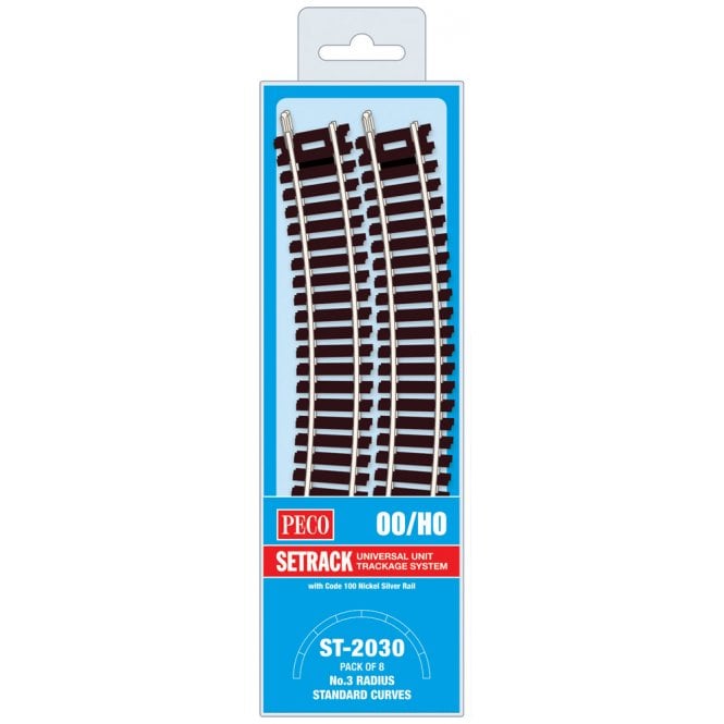 Peco No.3 Radius Standard Curve - 505mm Radius (Pack of 8)