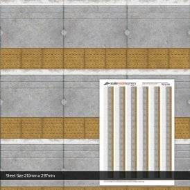 NR Plat. Edge Coping With Buff Tactile Paving (Pk5) (OO)
