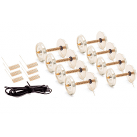 OO/16.5mm Quality Wheelsets 14mm (x8) with spring pickups