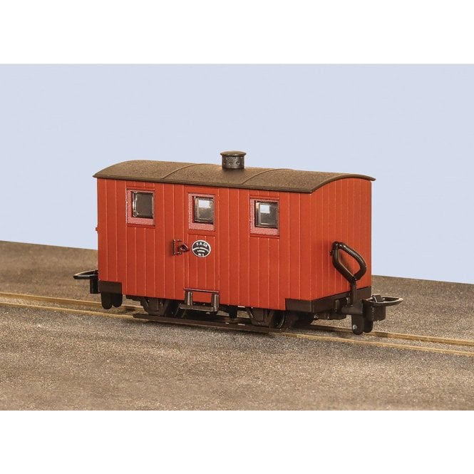 Peco OO-9 Ffestiniog 4-Wheel Quarryman Coach, Red