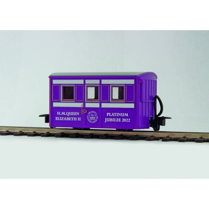 Peco OO-9 FR Bug Box Coach, HM Queen Platinum Jubilee Ltd Edtn