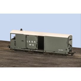 OO-9 L&B 8 ton Bogie Goods Brake Van, L&B Livery, Grey, no.5