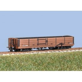 OO-9 L&B Bogie Open Wagon, Unlettered Brown