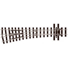 OO-9 Turnout, 457mm Medium Radius, Left Hand (Mainline Sleepers)
